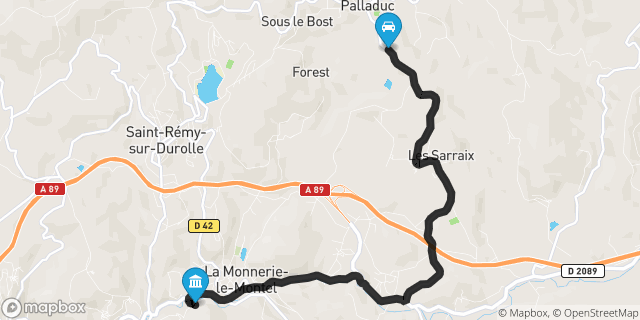 Itinéraire vers La Monnerie-le-Montel