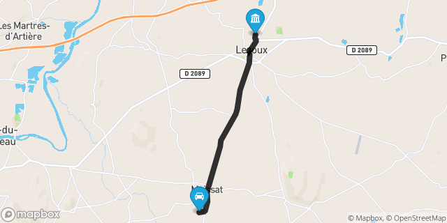 Itinéraire vers Lezoux