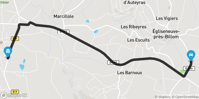Itinéraire vers Billom