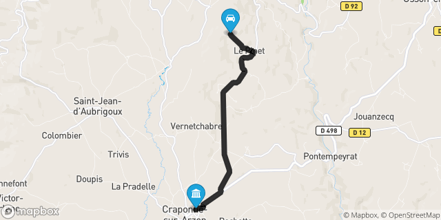 Itinéraire vers Craponne-sur-Arzon