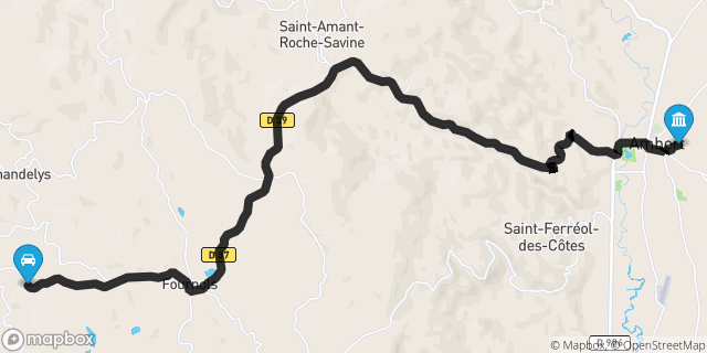 Itinéraire vers Ambert