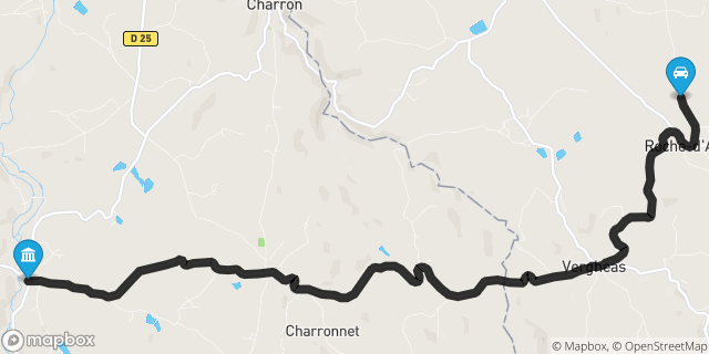 Itinéraire vers Auzances