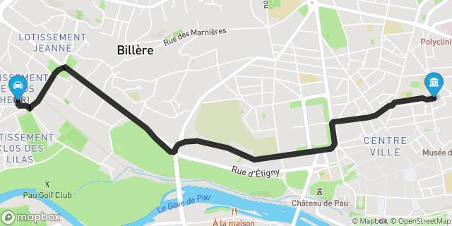 Itinéraire vers Pau