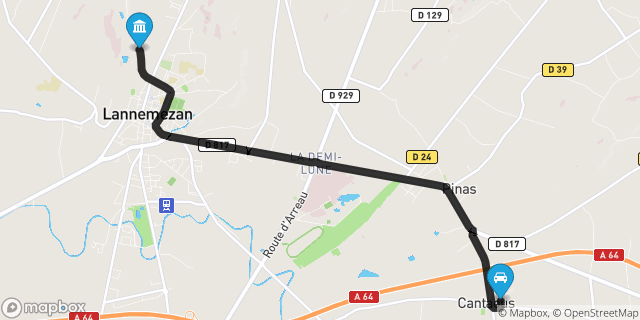 Itinéraire vers Lannemezan