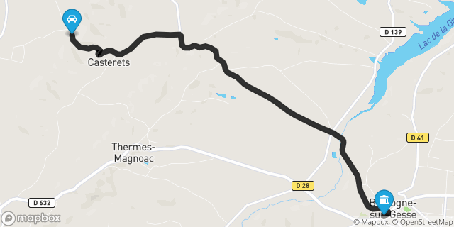 Itinéraire vers Boulogne-sur-Gesse