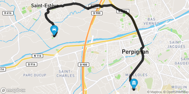 Itinéraire vers Perpignan