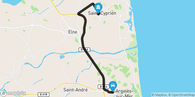 Itinéraire vers Saint-Cyprien