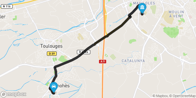 Itinéraire vers Perpignan