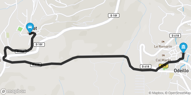 Itinéraire vers Font-Romeu-Odeillo-Via
