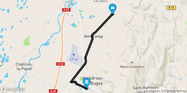 Itinéraire vers Ambérieu-en-Bugey