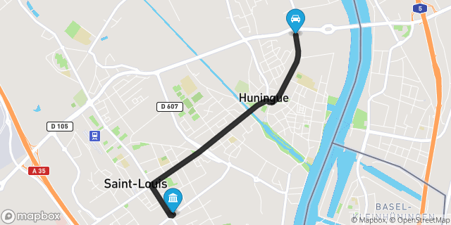 Itinéraire vers Saint-Louis