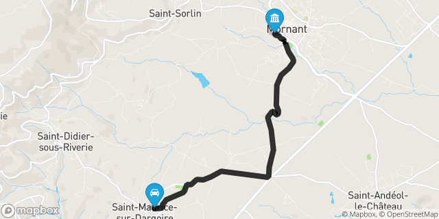 Itinéraire vers Mornant