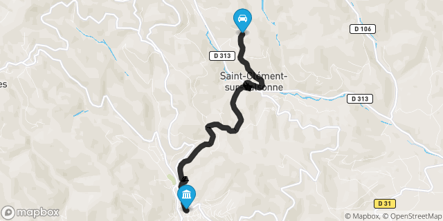 Itinéraire vers Tarare