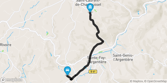 Itinéraire vers Saint-Laurent-de-Chamousset