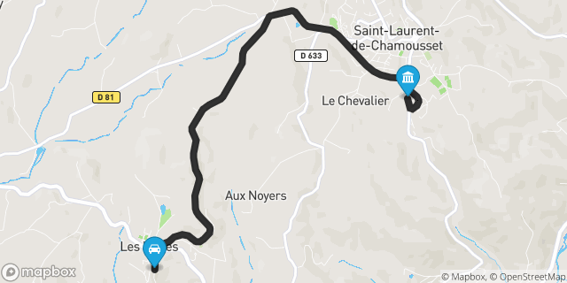 Itinéraire vers Saint-Laurent-de-Chamousset