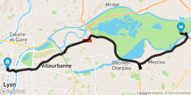 Itinéraire vers Lyon