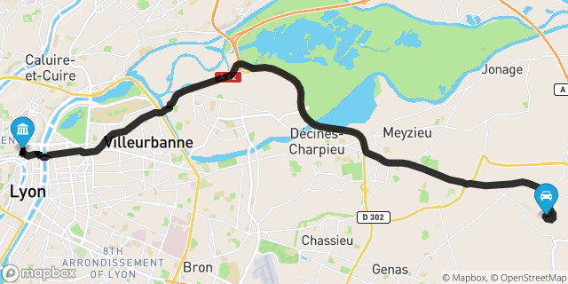 Itinéraire vers Lyon