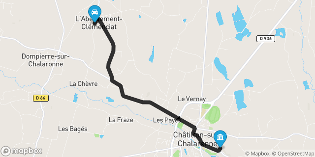 Itinéraire vers Châtillon-sur-Chalaronne