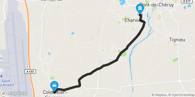 Itinéraire vers Charvieu-Chavagneux