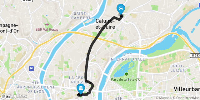 Itinéraire vers Lyon