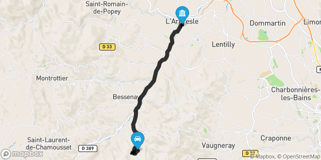 Itinéraire vers L'Arbresle