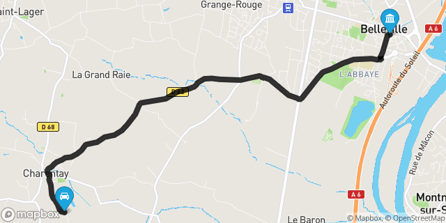 Itinéraire vers Belleville