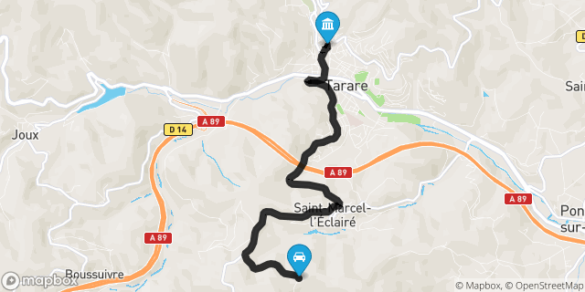 Itinéraire vers Tarare
