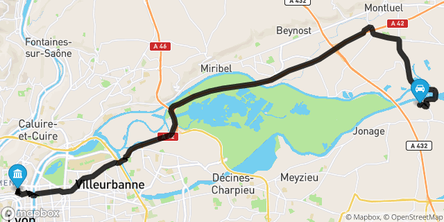Itinéraire vers Lyon