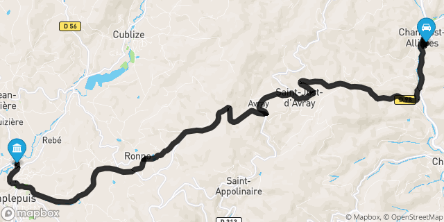 Itinéraire vers Amplepuis