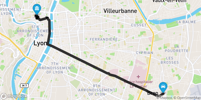 Itinéraire vers Lyon