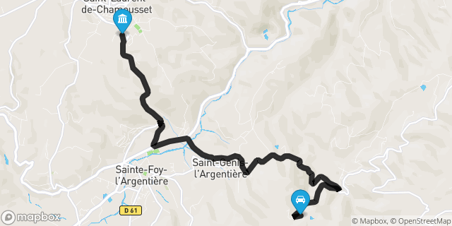 Itinéraire vers Saint-Laurent-de-Chamousset