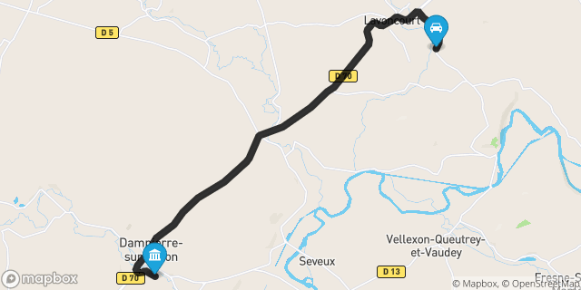 Itinéraire vers Dampierre-sur-Salon