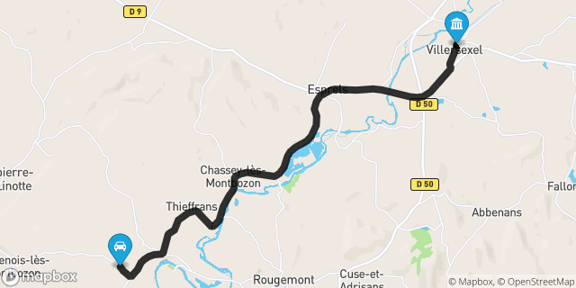 Itinéraire vers Villersexel