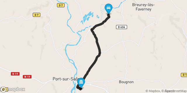 Itinéraire vers Port-sur-Saône