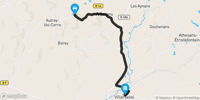 Itinéraire vers Villersexel