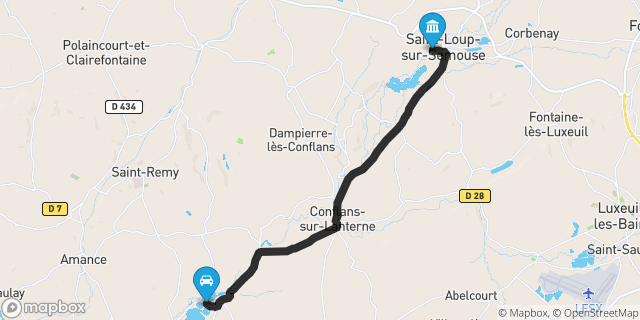Itinéraire vers Saint-Loup-sur-Semouse