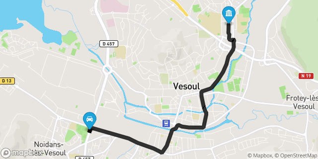 Itinéraire vers Vesoul