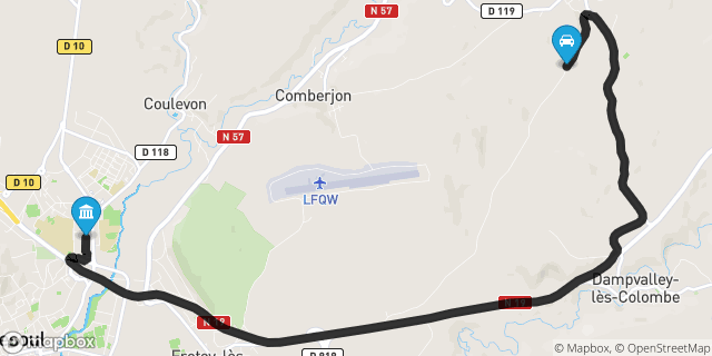 Itinéraire vers Vesoul
