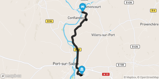 Itinéraire vers Port-sur-Saône