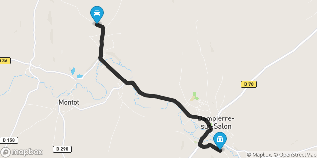 Itinéraire vers Dampierre-sur-Salon