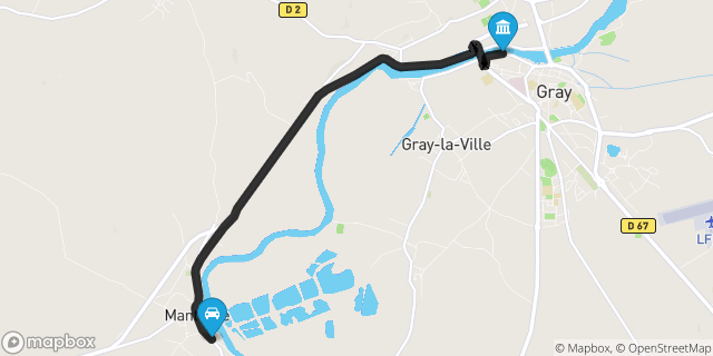 Itinéraire vers Gray