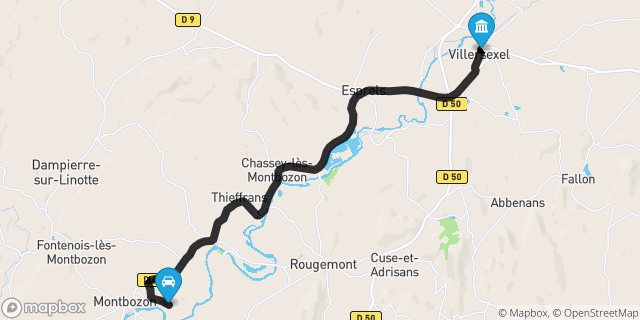 Itinéraire vers Villersexel