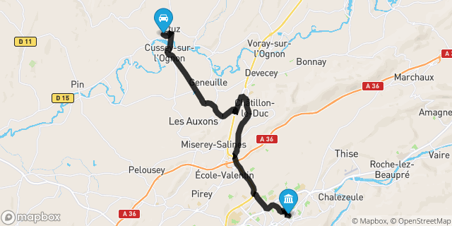 Itinéraire vers Besançon