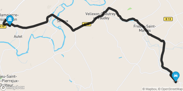 Itinéraire vers Dampierre-sur-Salon