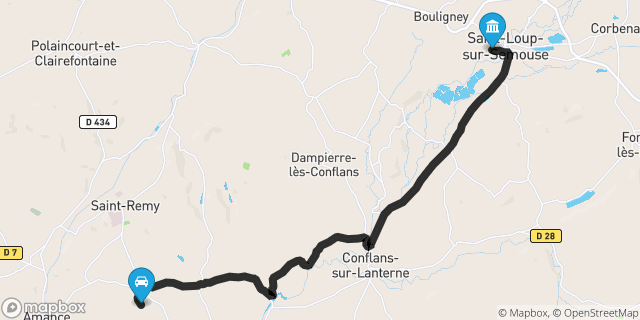 Itinéraire vers Saint-Loup-sur-Semouse