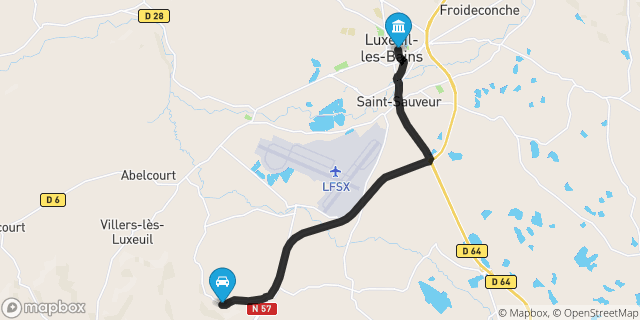 Itinéraire vers Luxeuil-les-Bains