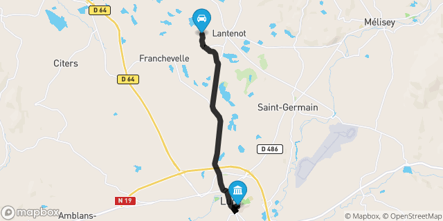 Itinéraire vers Luré
