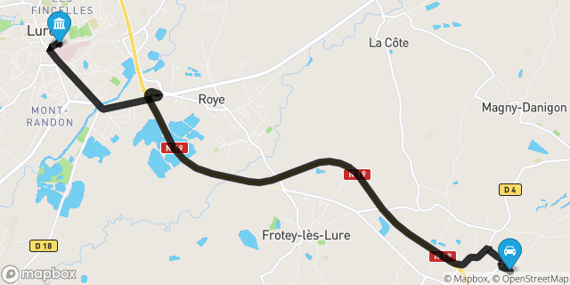 Itinéraire vers Luré