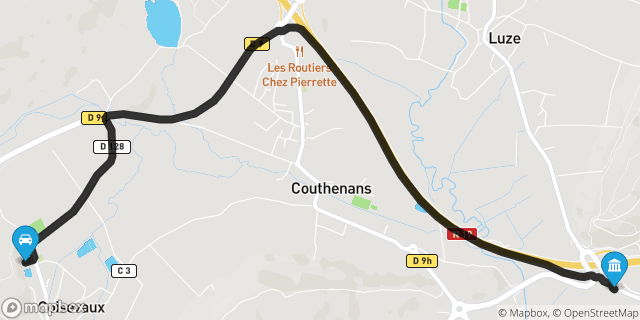 Itinéraire vers Héricourt