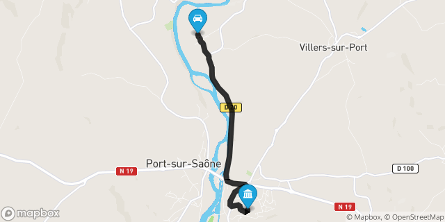 Itinéraire vers Port-sur-Saône